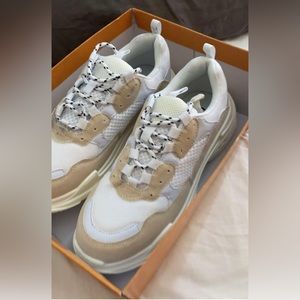 Tan and White Sneakers. Never worn.